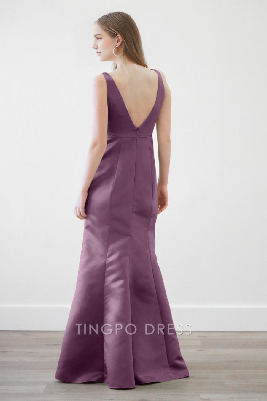 TingPo Wholesale Elegant V-neck tight fitting and backless tight corset dress formal women's dresses
